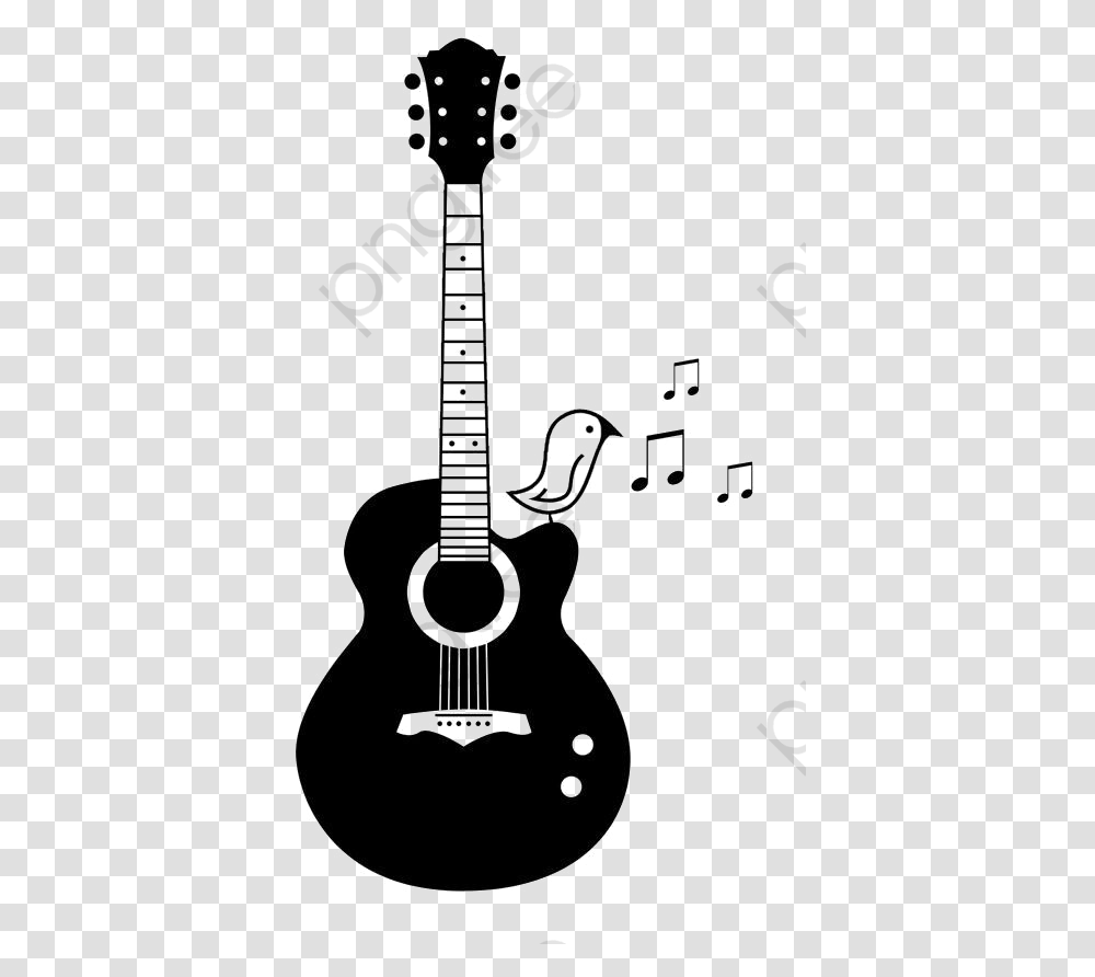 Guitar Clipart Simple Simple Guitar Tattoo Designs, Leisure Activities, Musical Instrument, Banjo Transparent Png