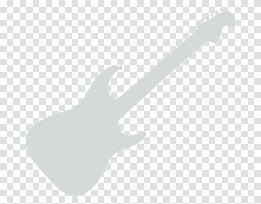 Guitar Electric Silhouette Music Rock Instrument White Guitar Silhouette, Axe, Tool, Leisure Activities, Musical Instrument Transparent Png