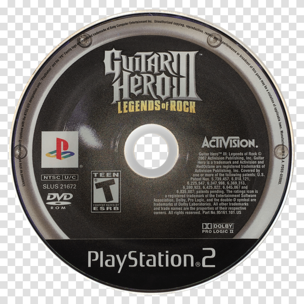 Guitar Hero Iii Baldur's Gate Dark Alliance 2 Ps2 Cd, Disk, Dvd Transparent Png