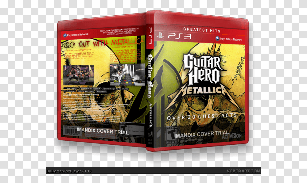 Guitar Hero Metallica Box Art Cover Guitar Hero Box Art, Flyer, Poster, Paper, Advertisement Transparent Png