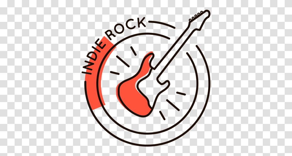 Guitar Indie Rock Symbol Indie, Leisure Activities, Musical Instrument, Label, Text Transparent Png