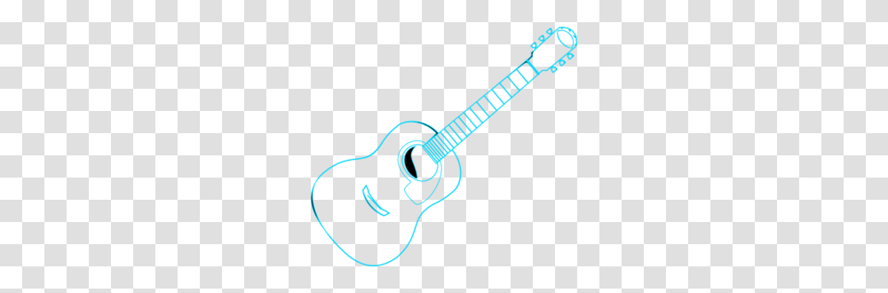 Guitar Outline Blue Clip Art, Leisure Activities, Musical Instrument, Banjo, Strap Transparent Png