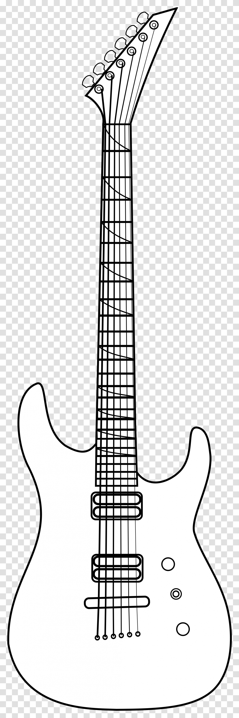 Guitar Outline Draw A Bass Guitar, Leisure Activities, Musical Instrument, Electric Guitar Transparent Png