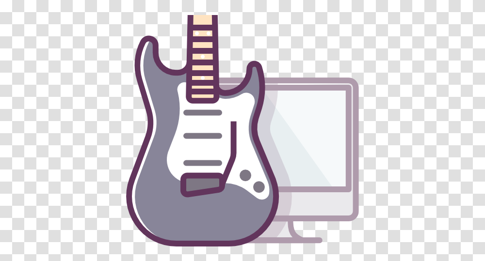 Guitar Pc Computer Music Free Icon Girly, Electric Guitar, Leisure Activities, Musical Instrument Transparent Png