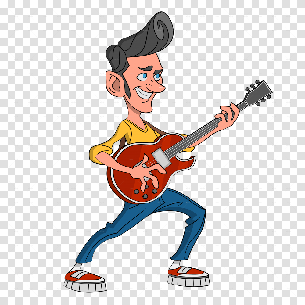Guitar Player Cartoon Clip Art, Guitarist, Performer, Musician, Person Transparent Png