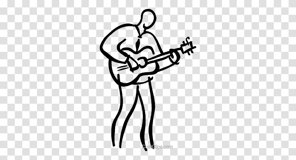Guitar Player Royalty Free Vector Clip Art Illustration, Bow, Arrow, Sport Transparent Png