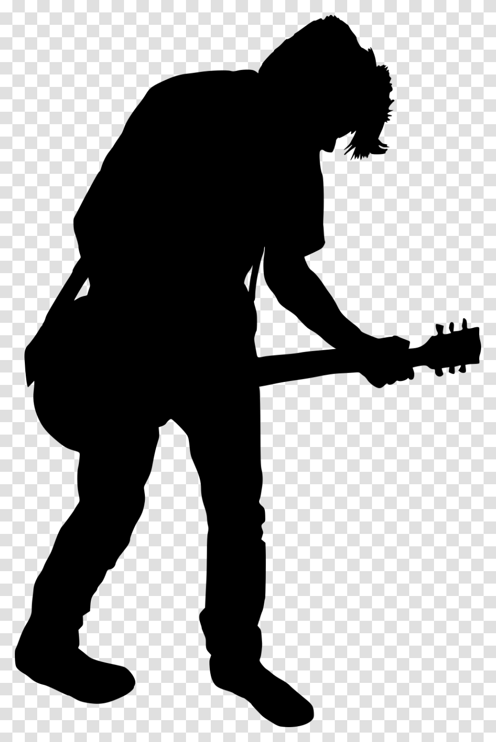 Guitar Player Silhouette Clipart, Gray, World Of Warcraft Transparent Png