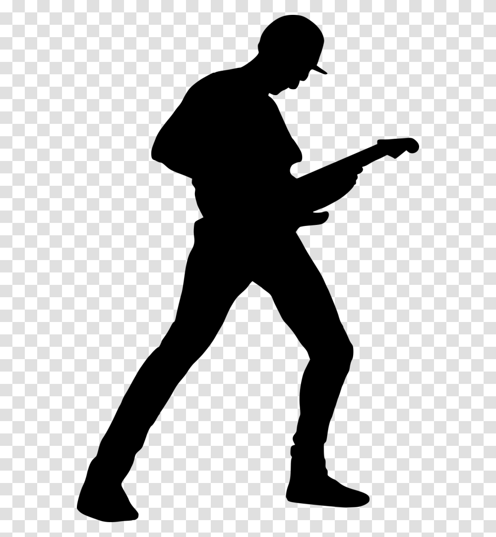 Guitar Player Silhouette, Gray, World Of Warcraft Transparent Png