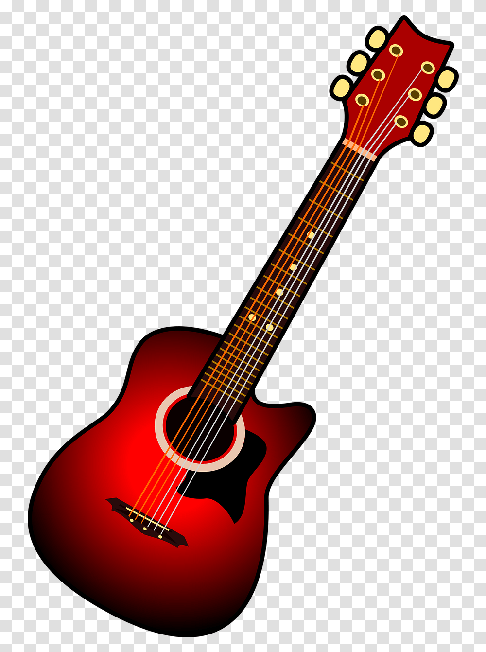 Guitar Red String Instruments Guitar Graphic Red, Leisure Activities, Musical Instrument, Bass Guitar, Lute Transparent Png