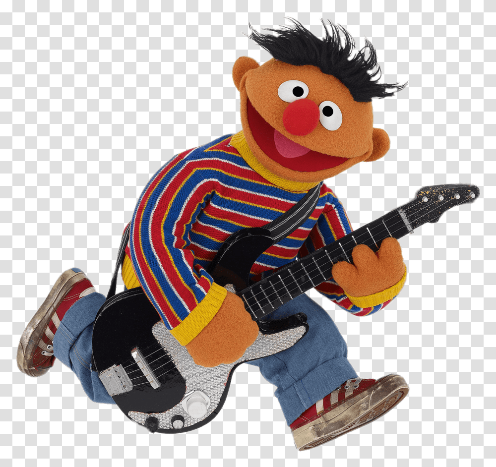 Guitar Sesame Street Ernie Playing Guitar, Leisure Activities, Musical Instrument, Electric Guitar, Bass Guitar Transparent Png