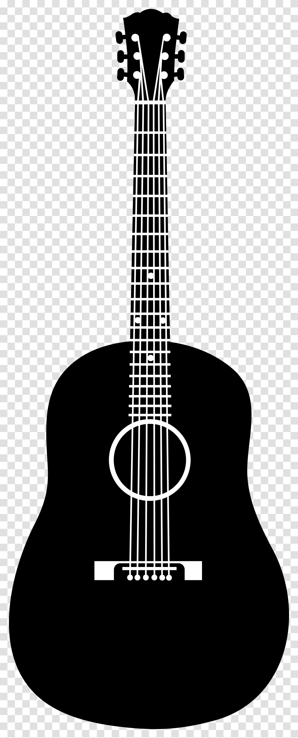 Guitar Silhouette Acoustic Guitar Clipart Black And White, Leisure Activities, Musical Instrument, Bass Guitar, Label Transparent Png
