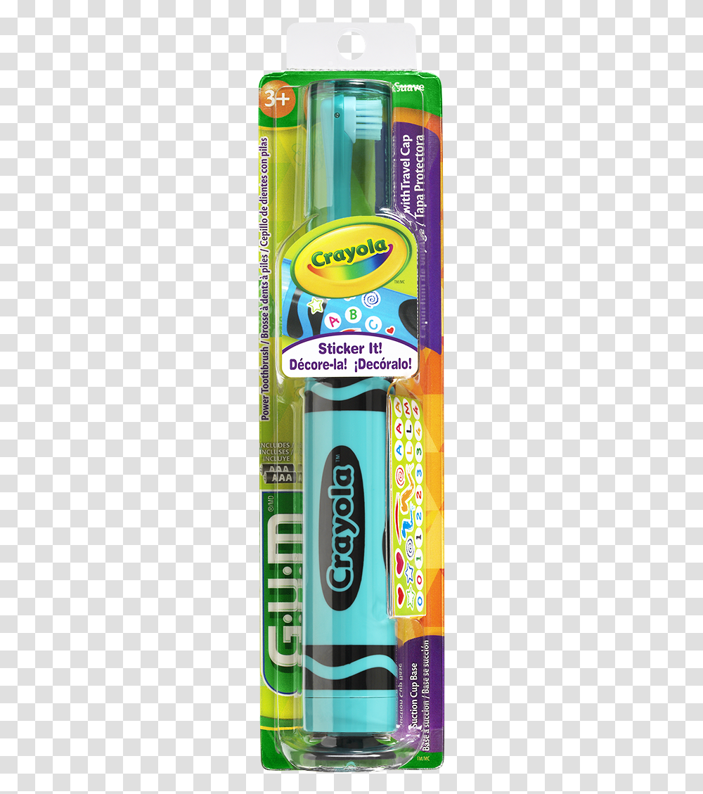 Gum Crayola Power Toothbrush Ages 5 Crayola Toothbrush Travel, Beer, Alcohol, Beverage, Tin Transparent Png