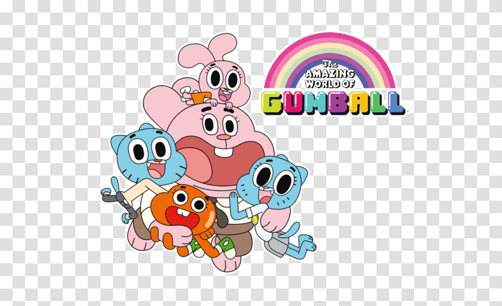 Gumball And Vectors For Free Amazing World Of Gumball Family, Text, Graphics, Art, Doodle Transparent Png