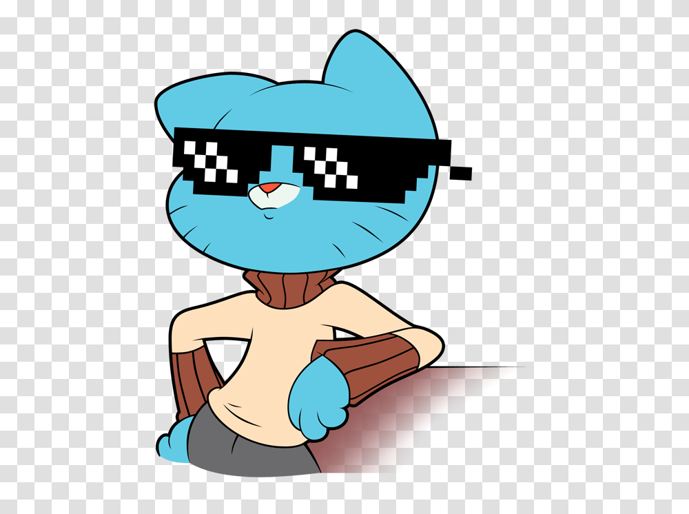 Gumball Deal With It Transparent Png