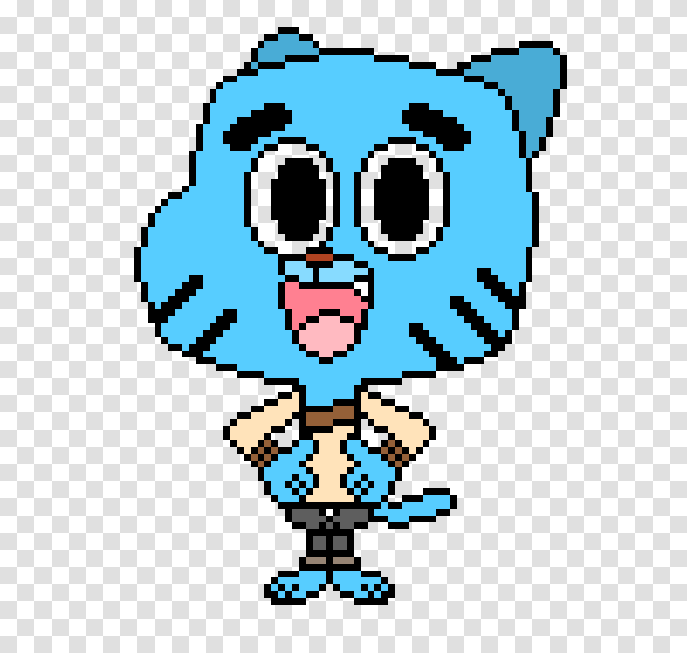 Gumball Pixel Art Maker, Label, Head Transparent Png