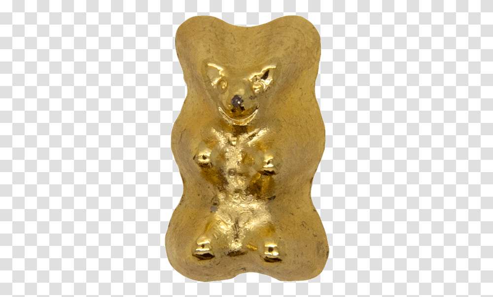 Gummy Bears Gummy Bear Pin Gold 3d Gummy Bear Pin Haribo Golden Bear Pin, Bronze, Figurine, Treasure, Art Transparent Png