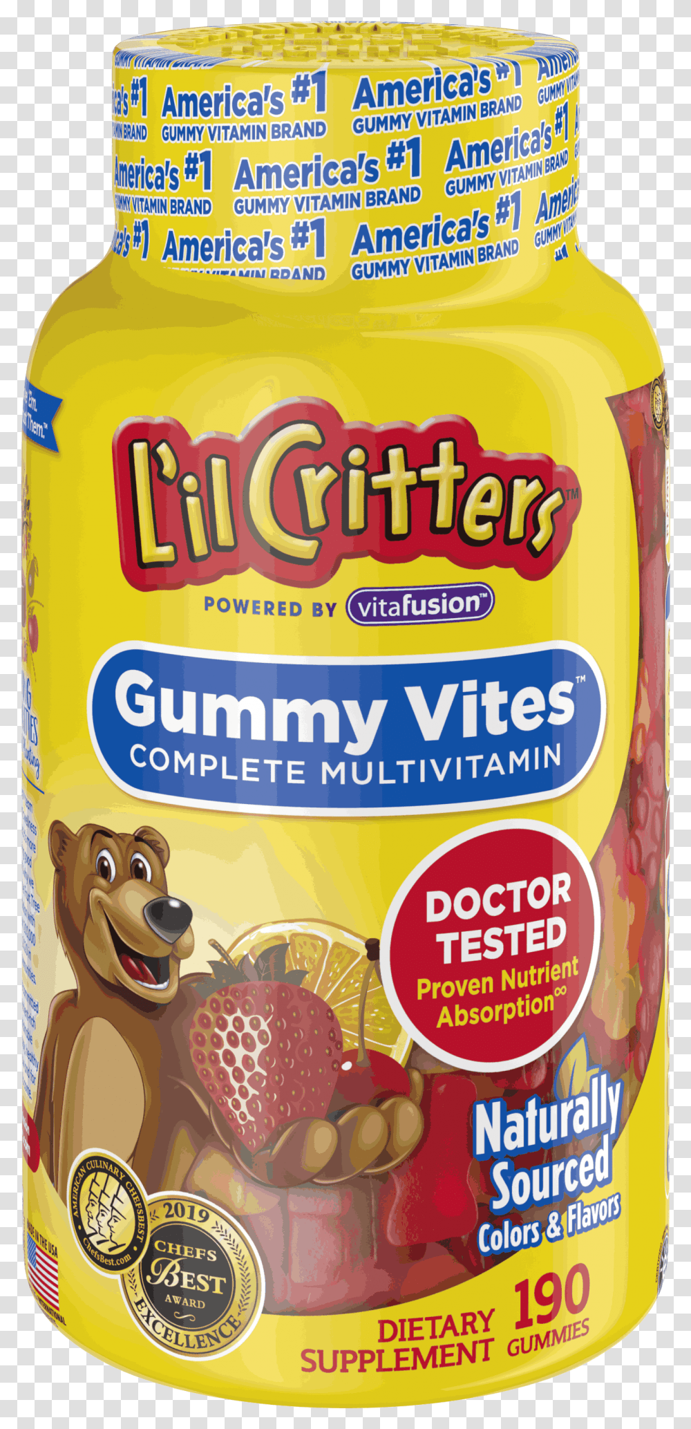 Gummyvites Bottle Lil Critters, Plant, Food, Tin, Can Transparent Png