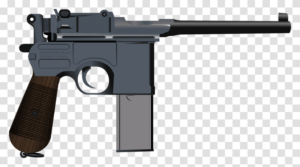 Gun Accessorymachine Gungun Barrel Mauser C96 Clipart, Weapon, Weaponry, Handgun, Rifle Transparent Png