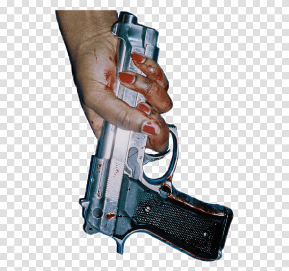 Gun Guns Aesthetic Blood Bloody Glock, Weapon, Weaponry, Person, Human Transparent Png