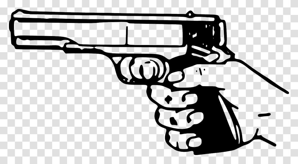 Gun In Hand Clipart, Weapon, Weaponry, Handgun Transparent Png