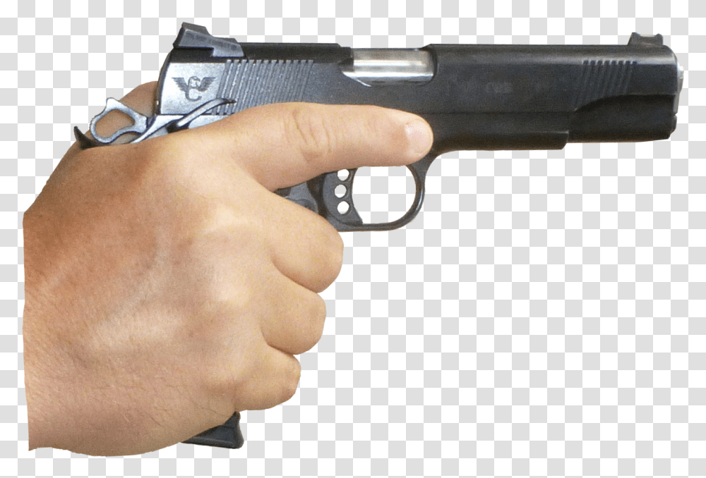Gun In Hand Image Gun In Hand Background, Weapon, Weaponry, Person, Human Transparent Png