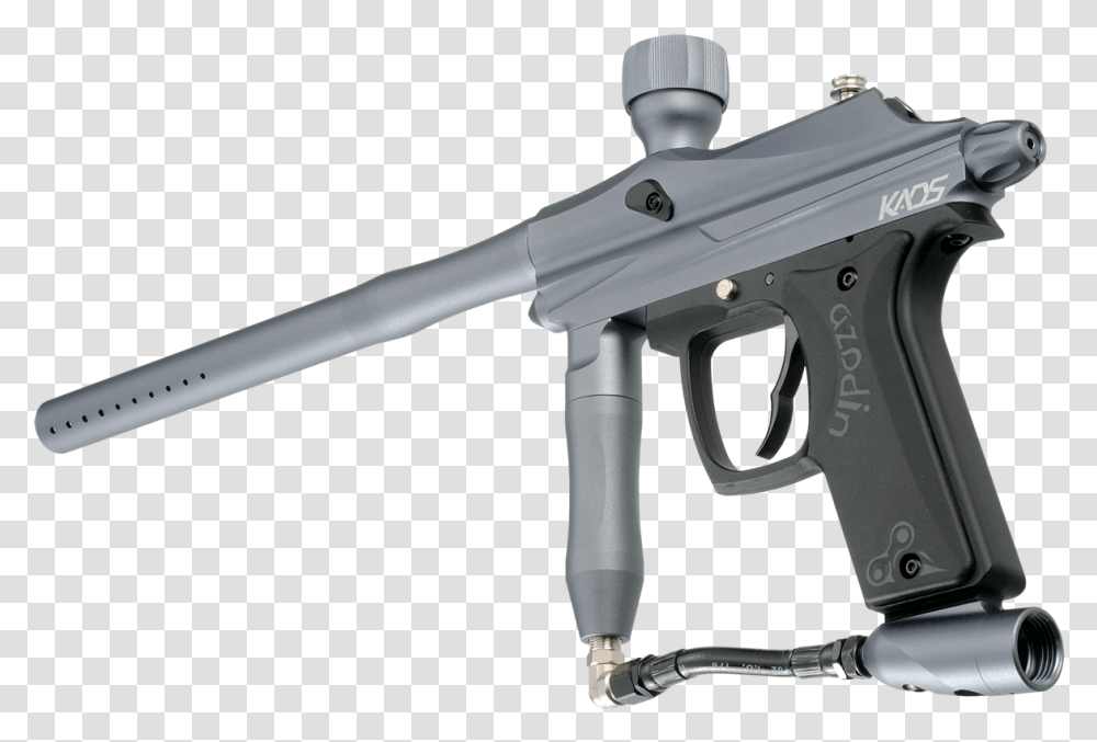 Gun Mental Blue Kaos Paintball Gun Marker Azodin Kaos Gold, Weapon, Weaponry, Handgun, Rifle Transparent Png