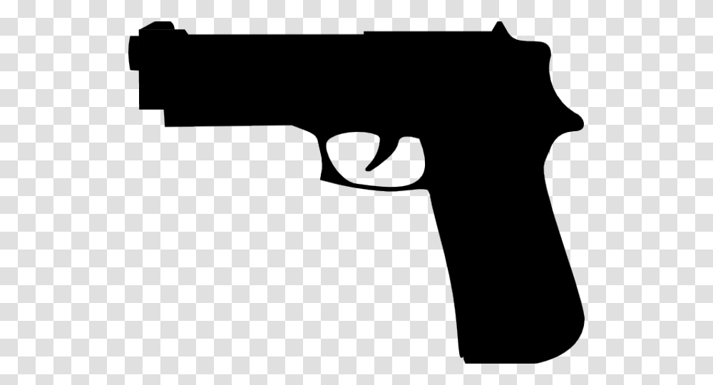 Gun Shot Clipart Black And White Gun Clipart, Label, Shooting Range, Sticker Transparent Png