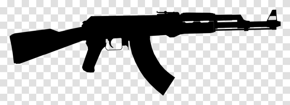 Gun Silhouette Ak 47 Vector, Gray, World Of Warcraft Transparent Png