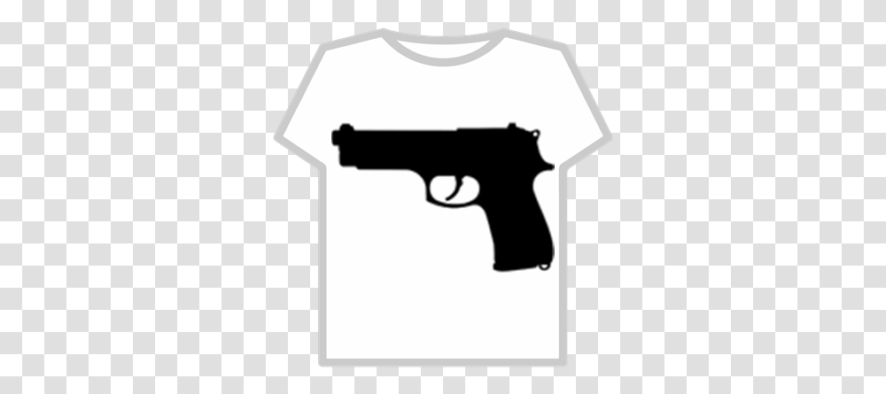 Gun Silhouette Roblox T Shirt Roblox Robux, Handgun, Weapon Transparent Png