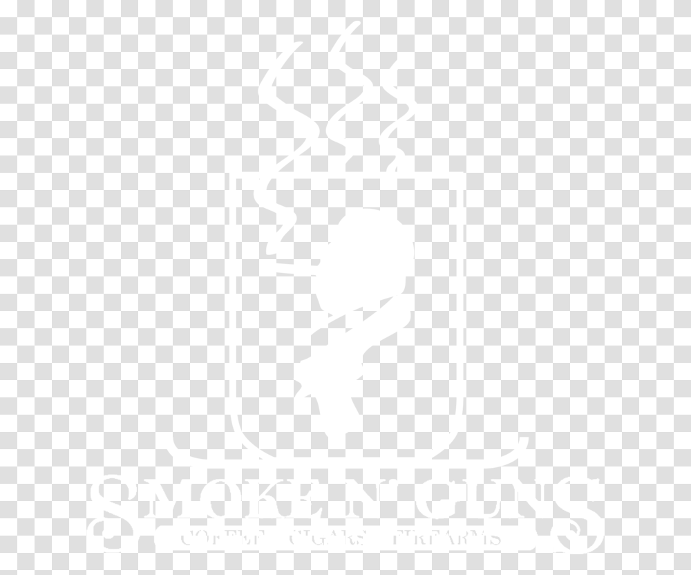Gun Smoke Johns Hopkins Logo White, Label, Person Transparent Png