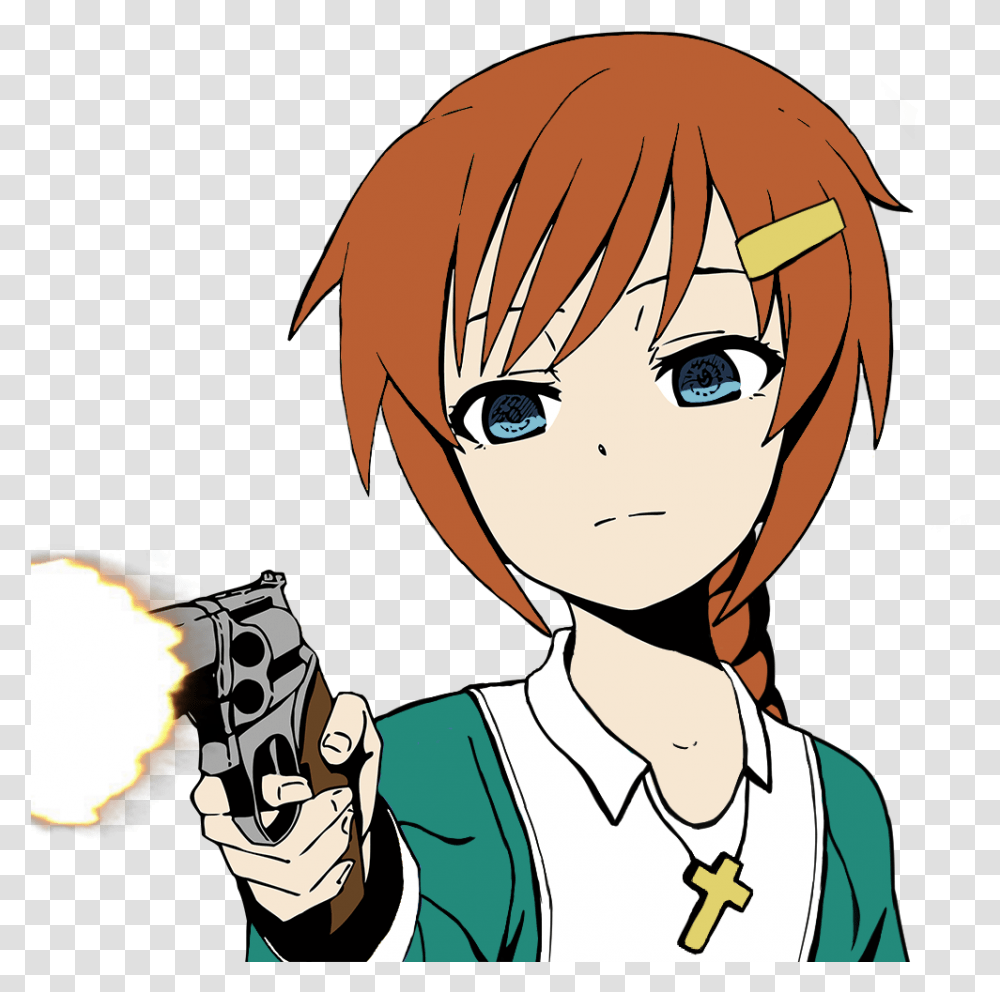 Gun To Head Anime, Person, Human, Book, Manga Transparent Png