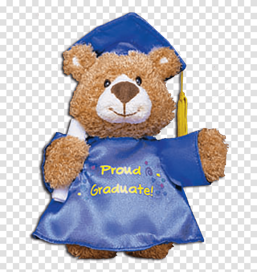 Gund Plush Musical Proud Graduate Teddy BearHe Wears Graduation Bear, Toy, Cushion Transparent Png