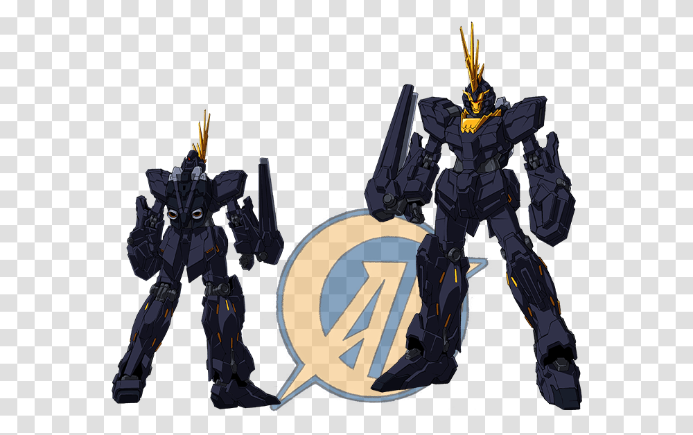 Gundam Banshee Unicorn Mode, Robot, Toy, Halo, Statue Transparent Png