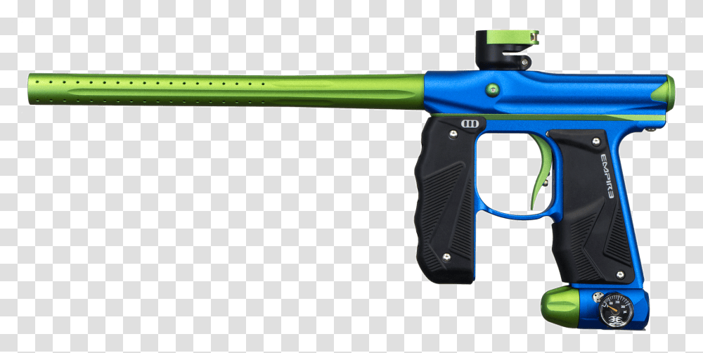 Gunpaintball Markerfirearmair Equipmentrecreationgun Empire Mini Gs Blue And Green, Weapon, Weaponry, Toy, Shotgun Transparent Png