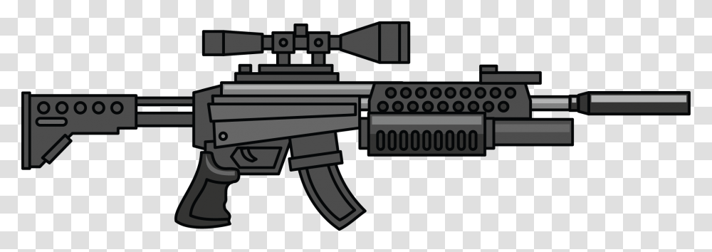 Guns Clipart Machine Gun Cartoon, Weapon, Building, Architecture, Rifle Transparent Png