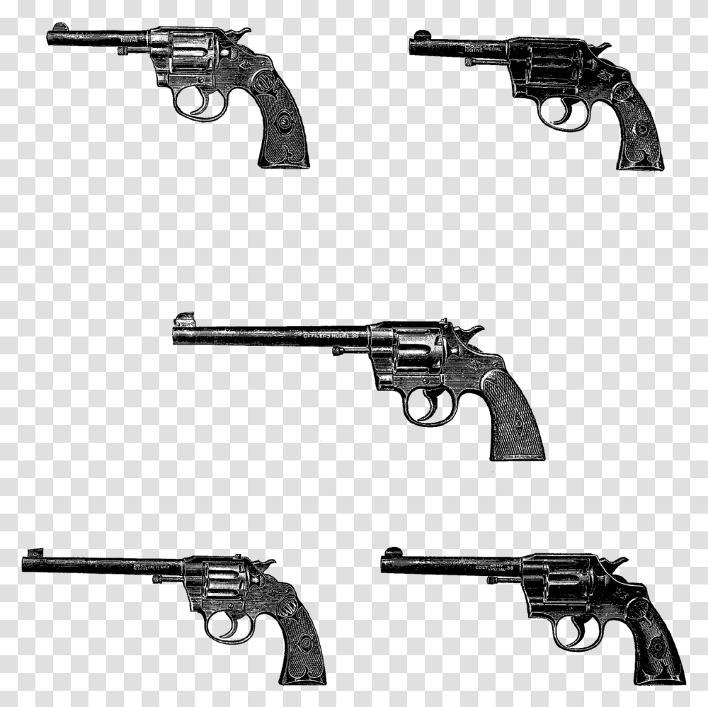 Guns Clipart Revolver Gun Collage, Nature, Outdoors, Night, Outer Space Transparent Png