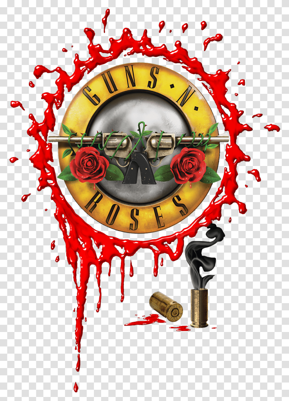 Guns N Roses Logo, Analog Clock, Birthday Cake, Dessert, Food Transparent Png