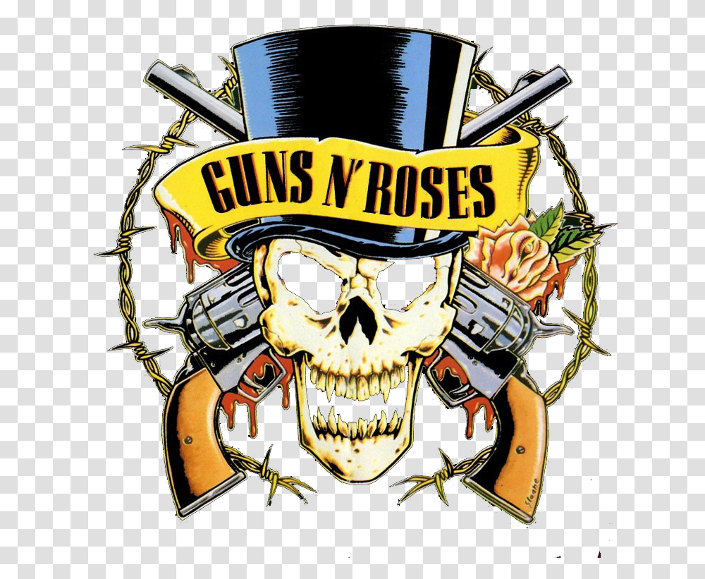 Guns N Roses Music Emblem Guns And Roses Logo, Symbol, Person, Human, Trademark Transparent Png