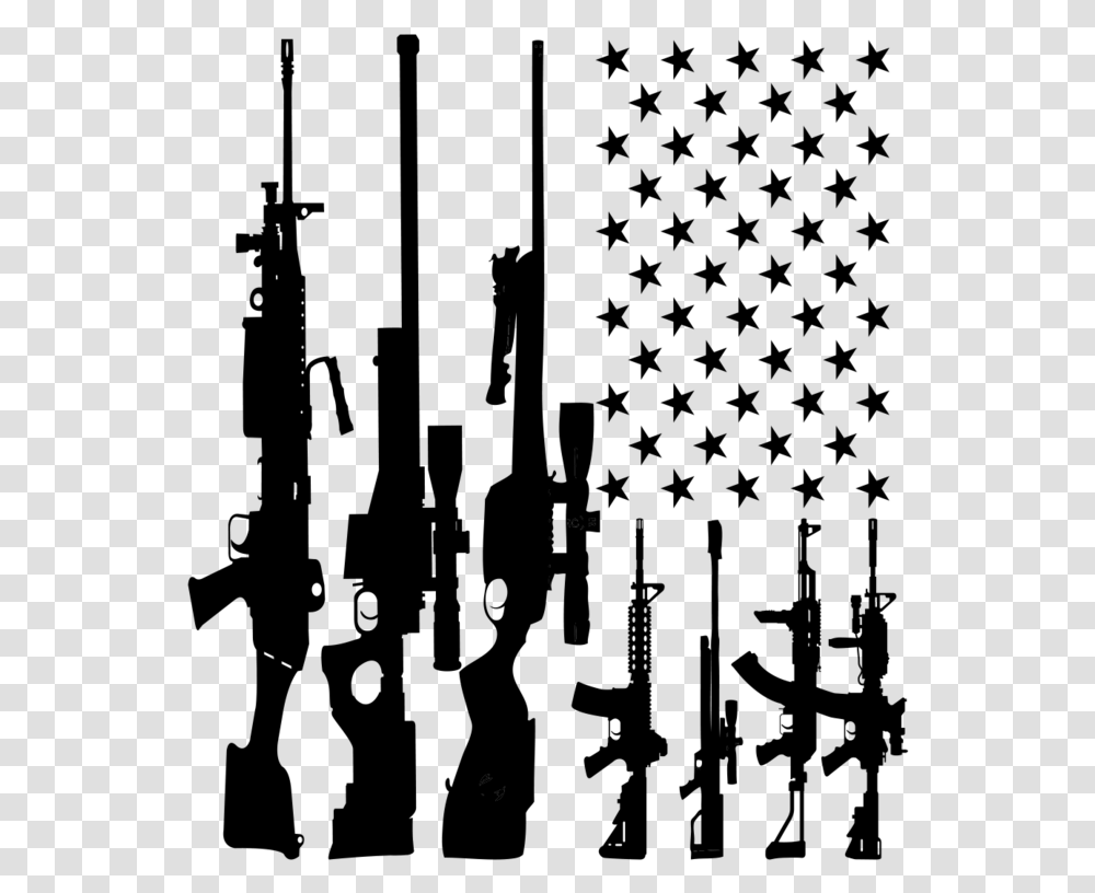 Guns Of America Decal American Flag Guns Svg, Gray Transparent Png