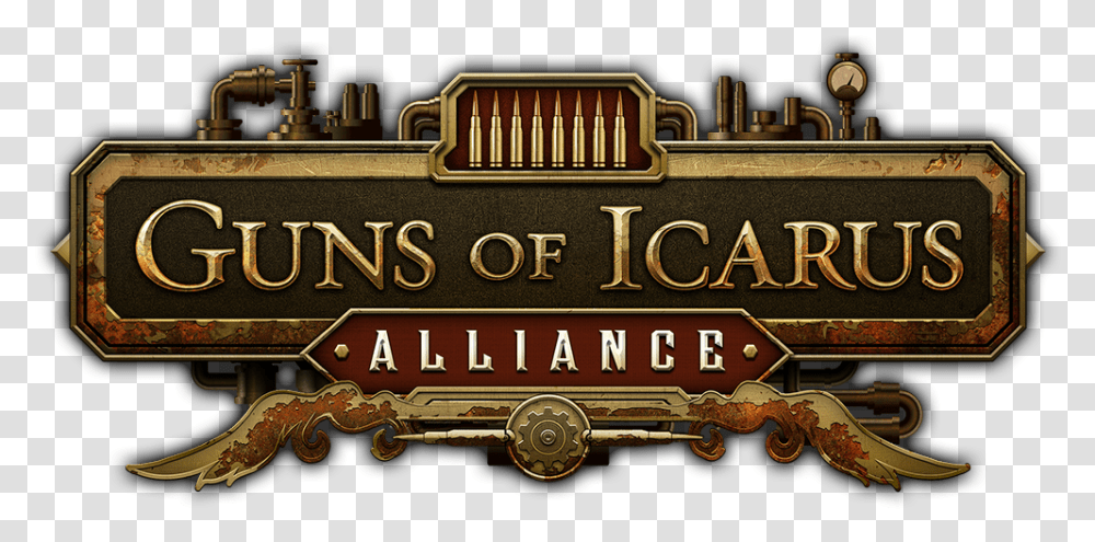 Guns Of Icarus Alliance Logo, Word, Bronze Transparent Png