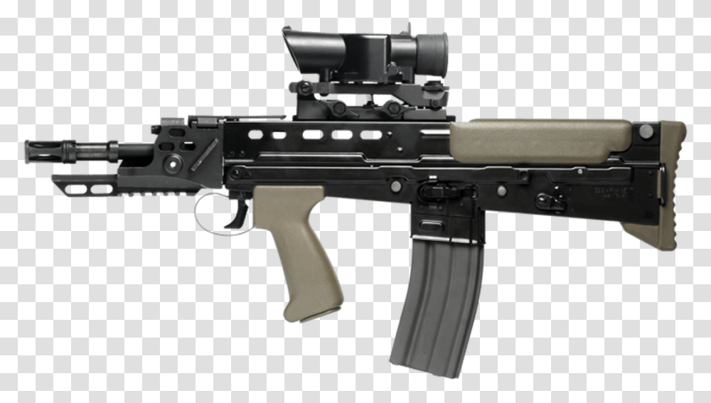 Guns With Magizine Behind The Handle, Weapon, Weaponry, Machine Gun, Rifle Transparent Png