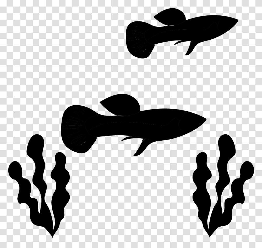 Guppy Juvenile Fish Clip Art Tropical Fish Pet Fish Silhouette Background, Gray, World Of Warcraft, Halo Transparent Png