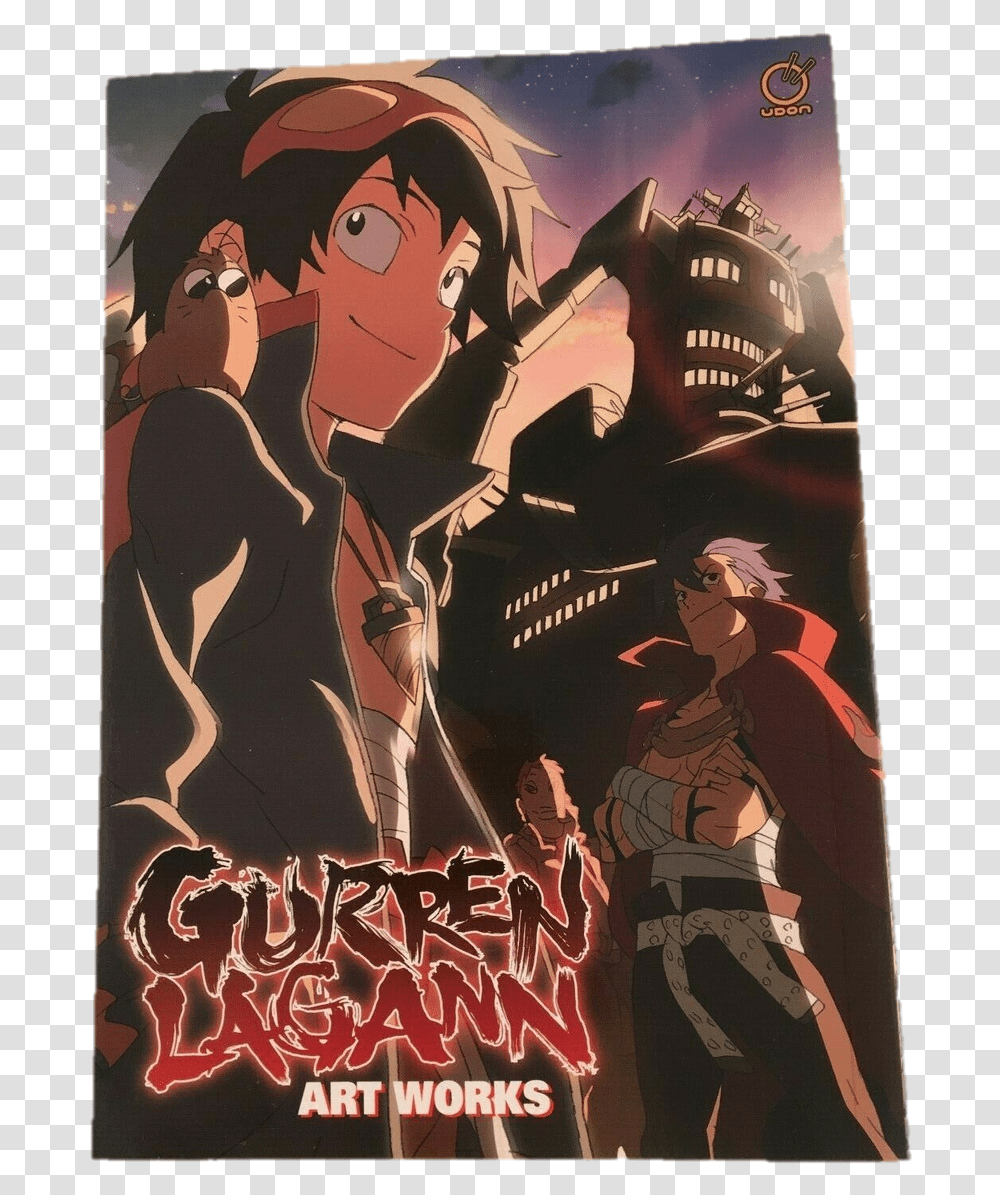 Gurren Lagann Art Works Manga Art Book Loot Anime Exclusive, Poster, Advertisement, Person, Human Transparent Png