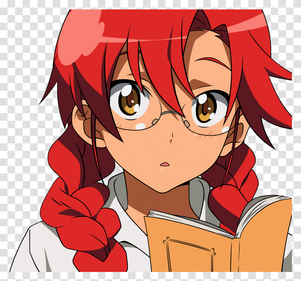 Gurren Lagann Female Character, Reading, Book, Manga, Comics Transparent Png