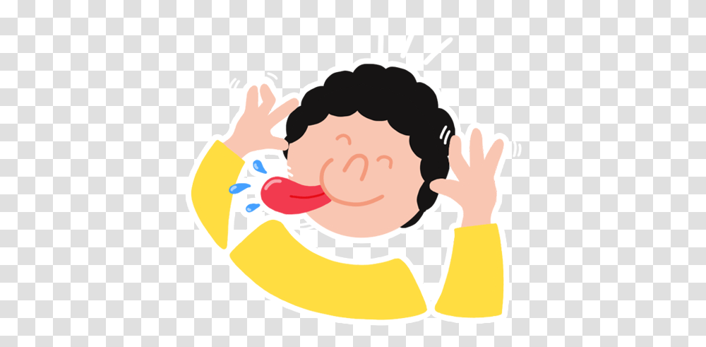 Gus Stickers - Loveblood Creative Illustration Animation, Food, Eating, Washing, Crowd Transparent Png