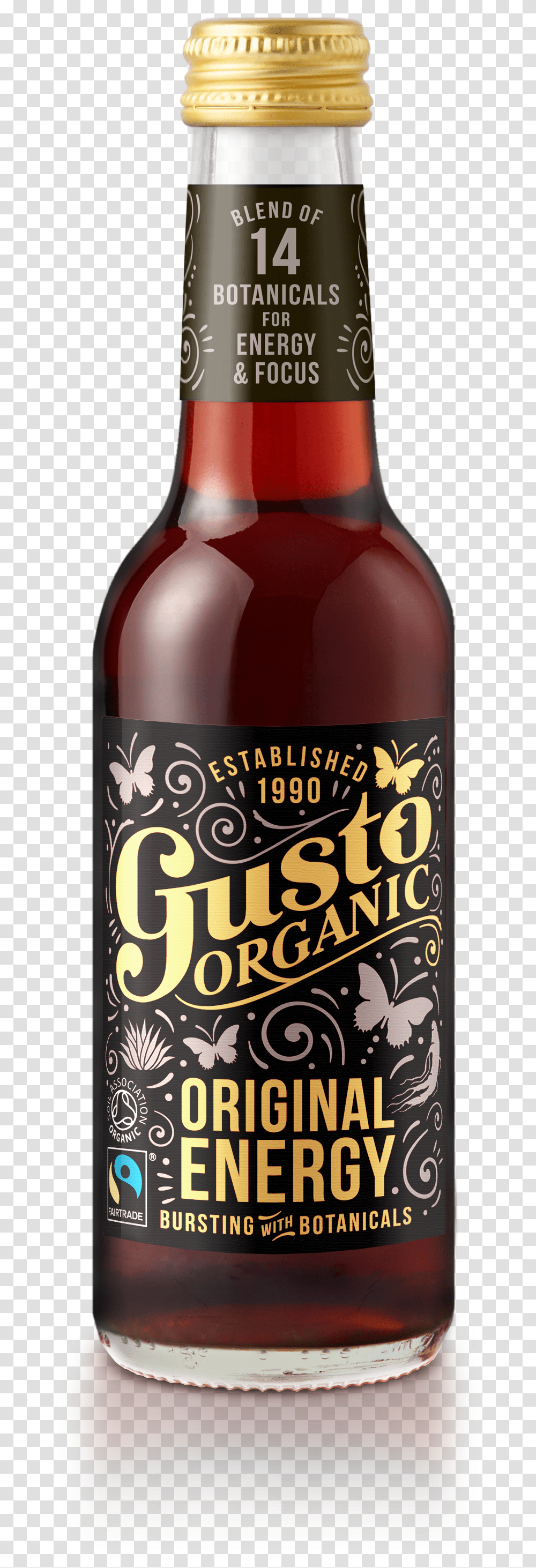 Gusto Organic Original Energy, Bottle, Beverage, Drink, Alcohol Transparent Png