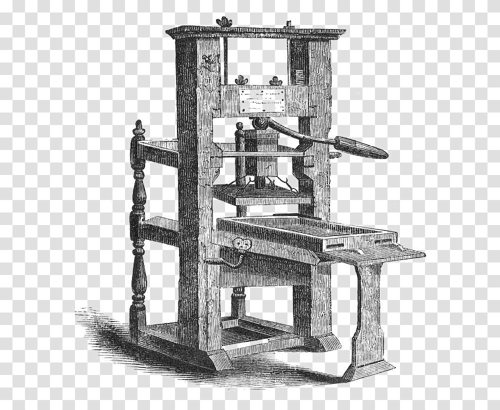 Gutenberg Printing Press, Cross, Architecture, Building, Crystal Transparent Png