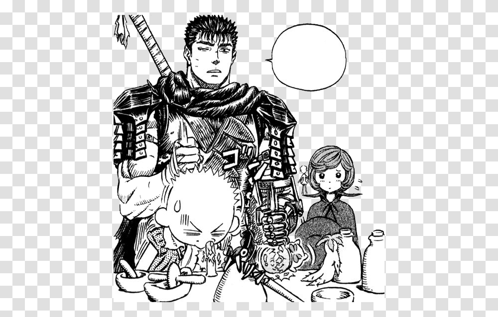 Guts Being A Dad Looking Out For His Fave Daughter Berserk Guts Best Dad, Comics, Book, Person, Human Transparent Png