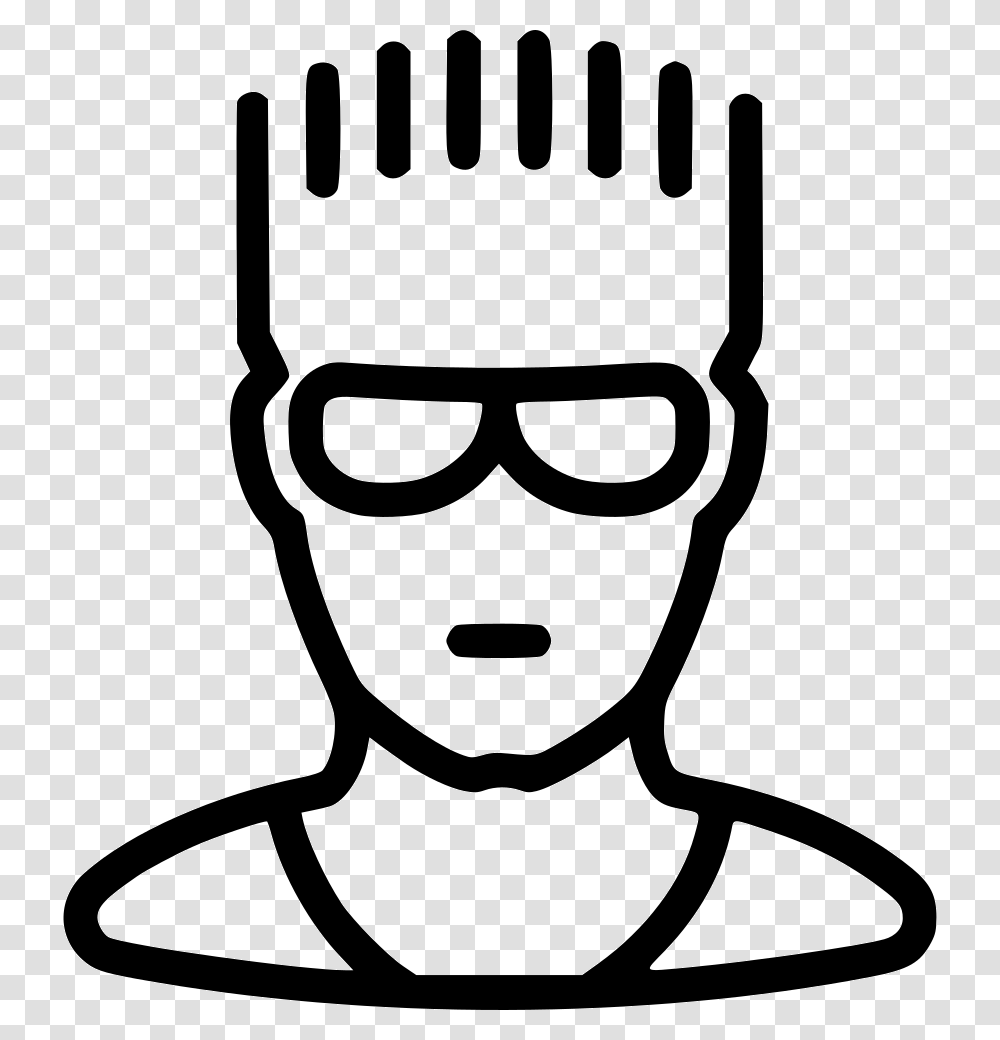 Guy Athlete Sportsman Human Avatar Glasses Duke Nukem Icon, Fork, Cutlery, Stencil, Label Transparent Png