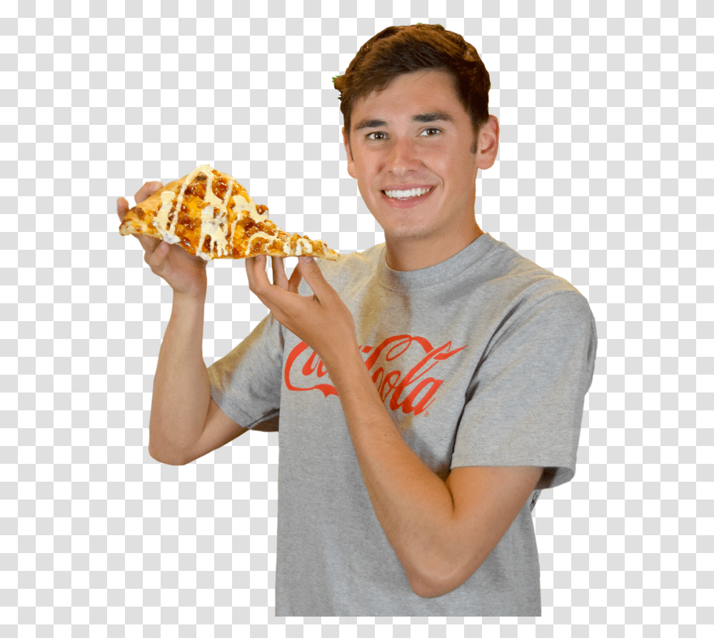 Guy Eating Pizza, Person, Food, Finger Transparent Png